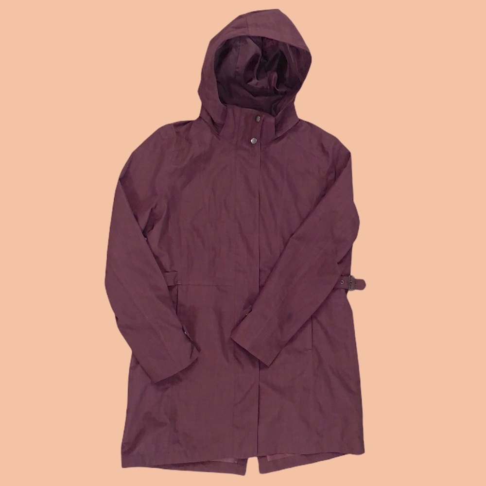 Plum raincoat / trench